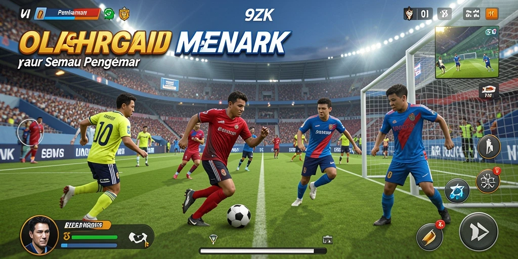Screenshot utama 9ZK menampilkan aksi mendebarkan dalam permainan olahraga.