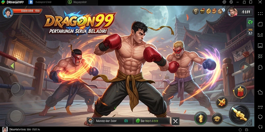 Tampilan screenshot permainan seru dengan karakter Fighting yang mendebarkan.