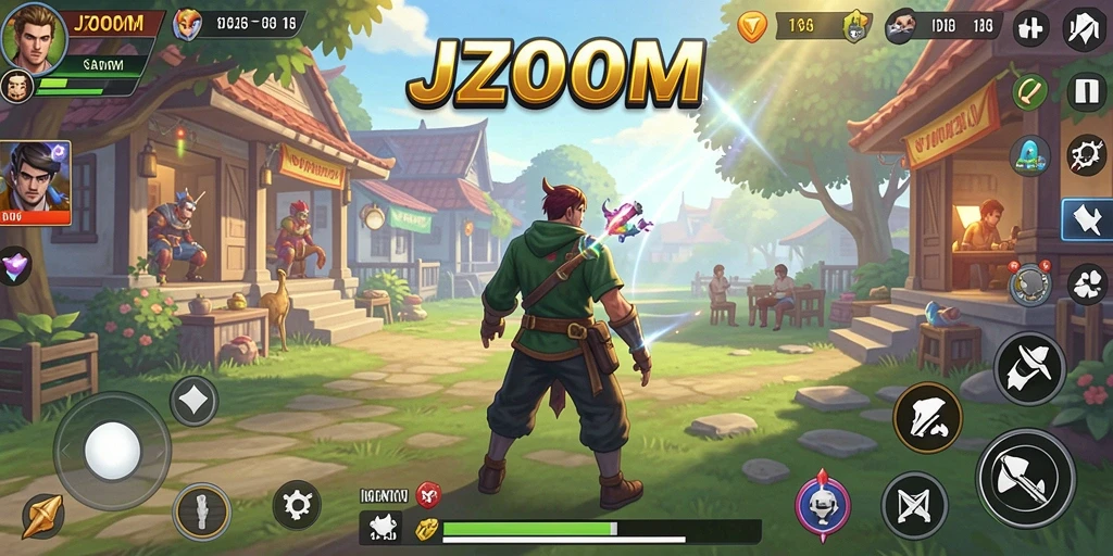 Tampilan screenshot J200M yang menunjukkan gameplay menarik dan karakter unik.