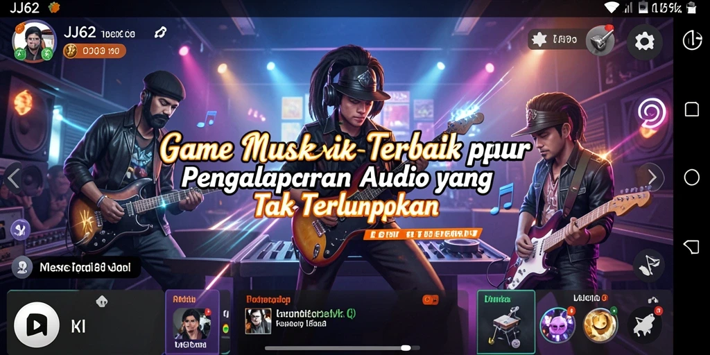 Tampilan antarmuka gameplay JJ62 yang penuh warna dan menarik.