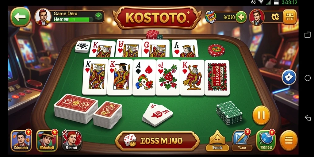 Screenshot gameplay KOSTOTO yang seru dan kompetitif.