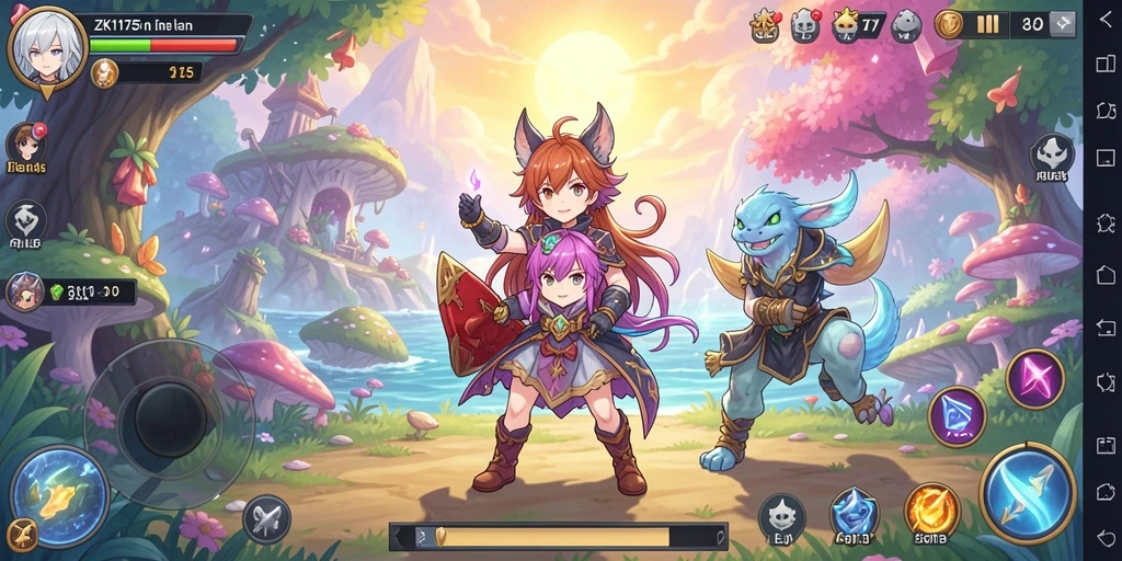 Tampilan gameplay menarik ZK1177 dalam dunia anime.